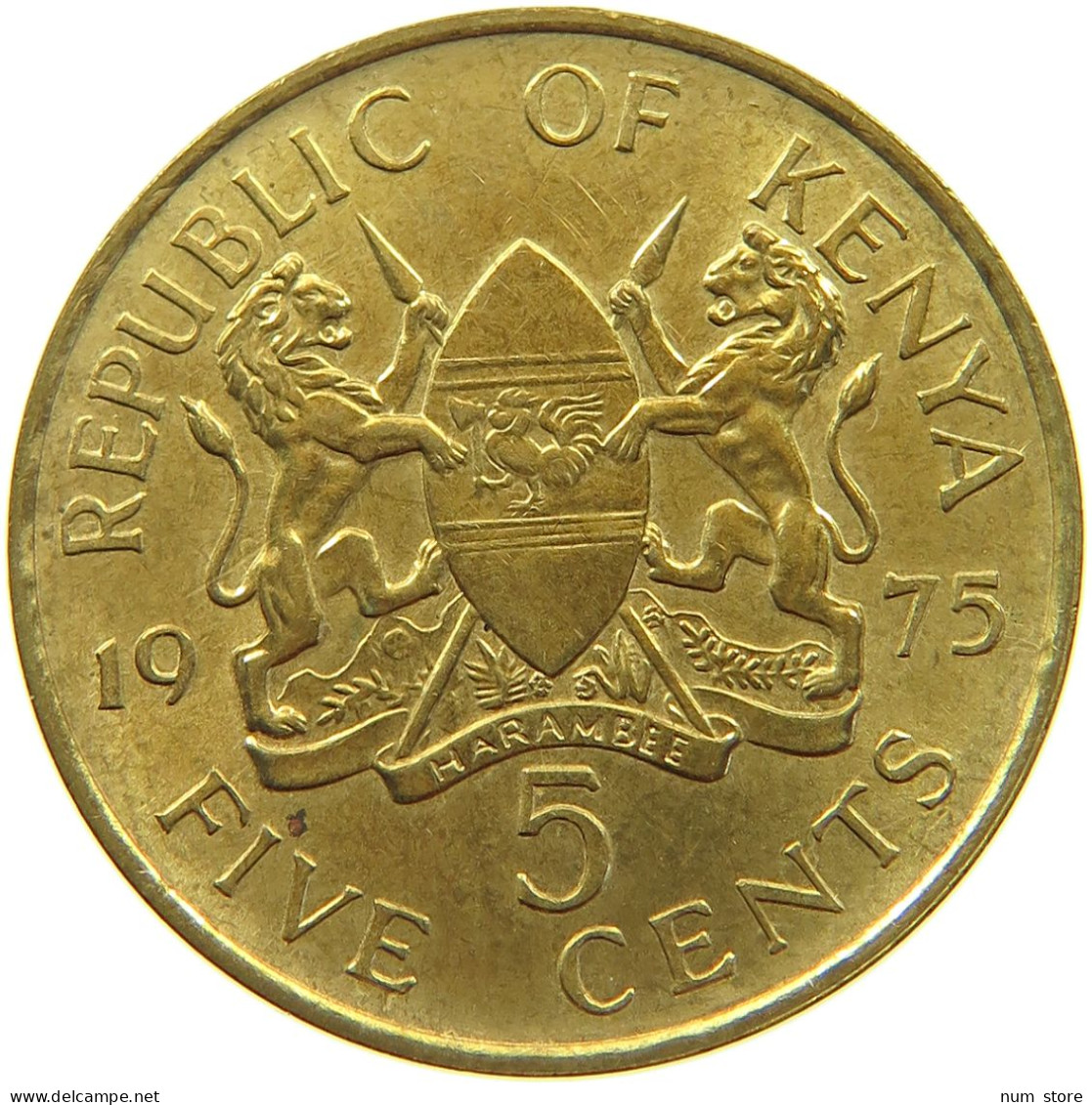 KENYA 5 CENTS 1975  #c055 0205 - Kenia