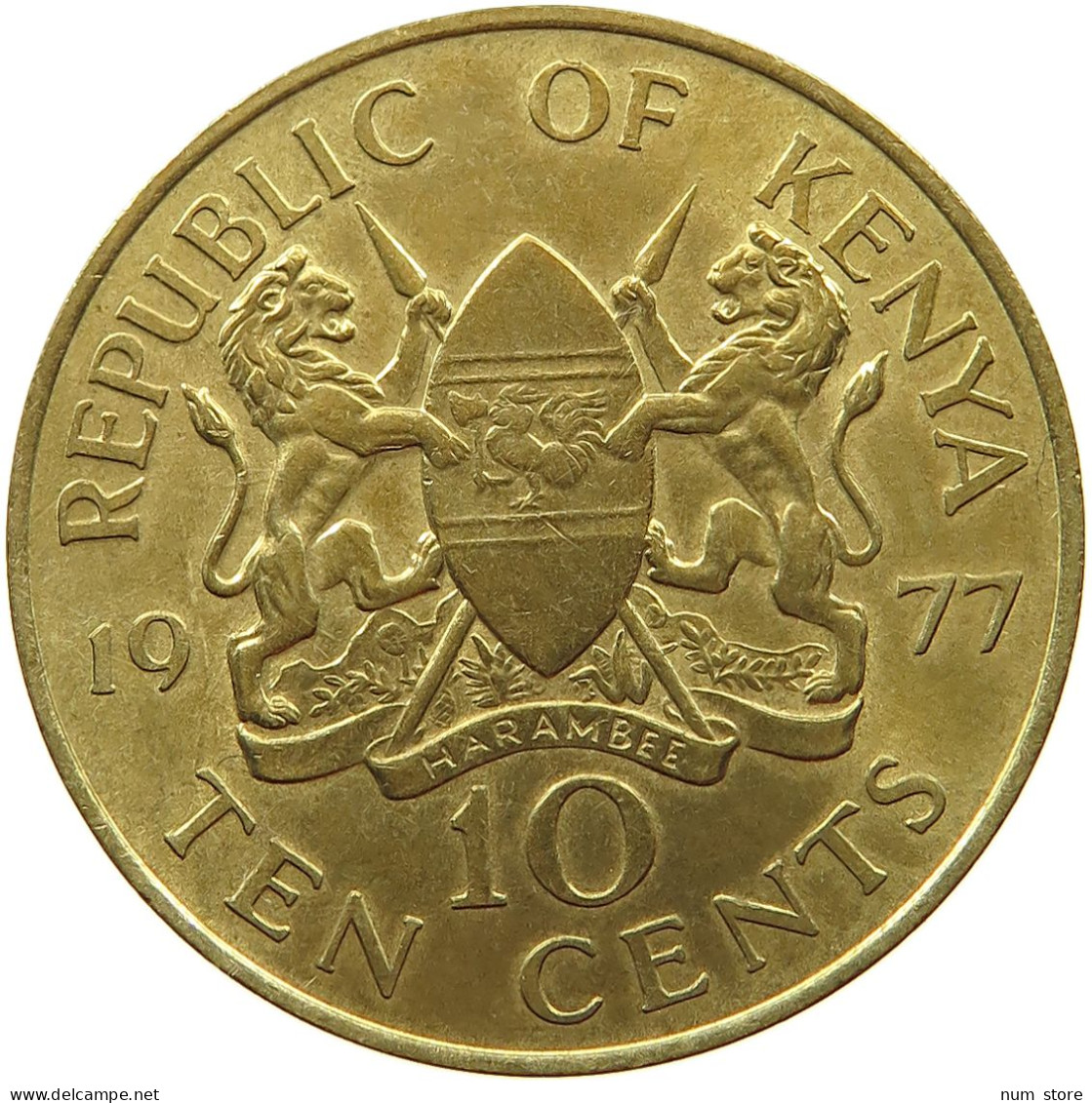 KENYA 10 CENTS 1977  #s073 0527 - Kenia