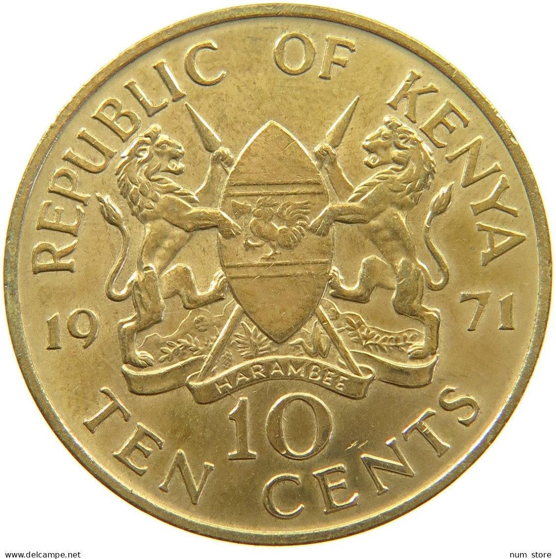 KENYA 10 CENTS 1971  #a047 0039 - Kenia