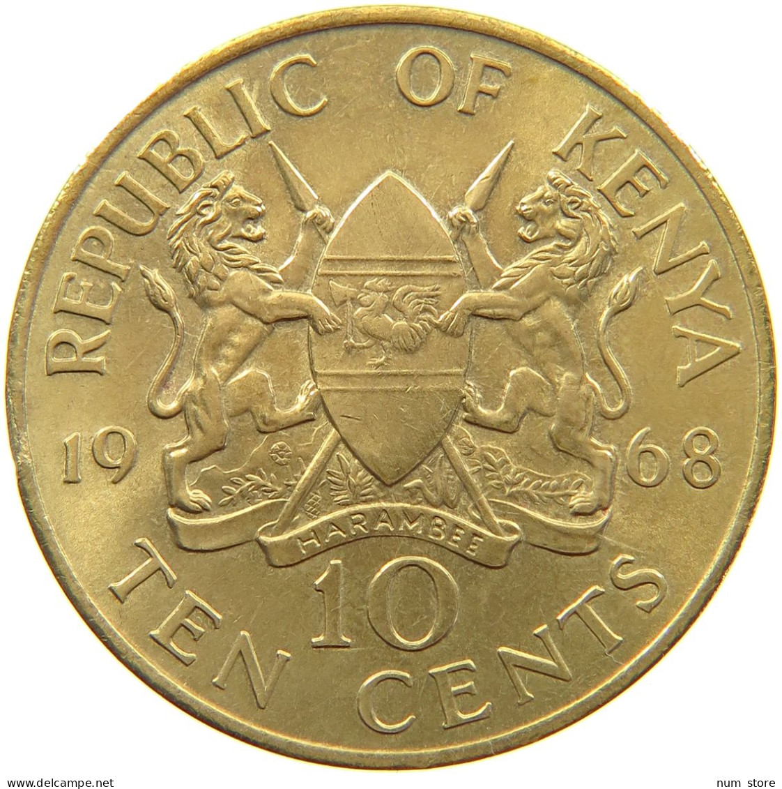 KENYA 10 CENTS 1968  #a080 0803 - Kenia