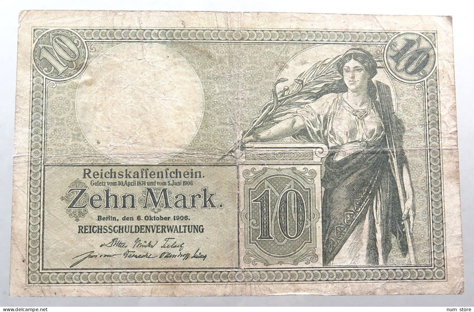 KAISERREICH 10 MARK 1906  #alb052 0633 - 10 Mark