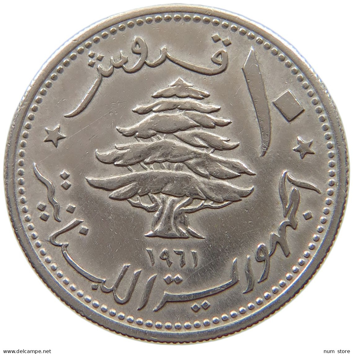 LEBANON 10 PIASTRES 1961  #a018 0221 - Lebanon