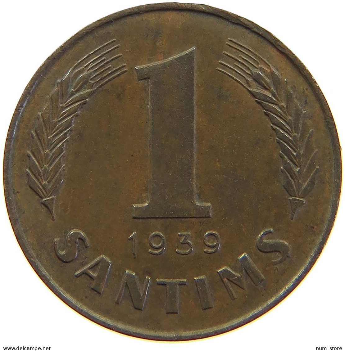 LATVIA SANTIMS 1939  #a067 0339 - Lettonie