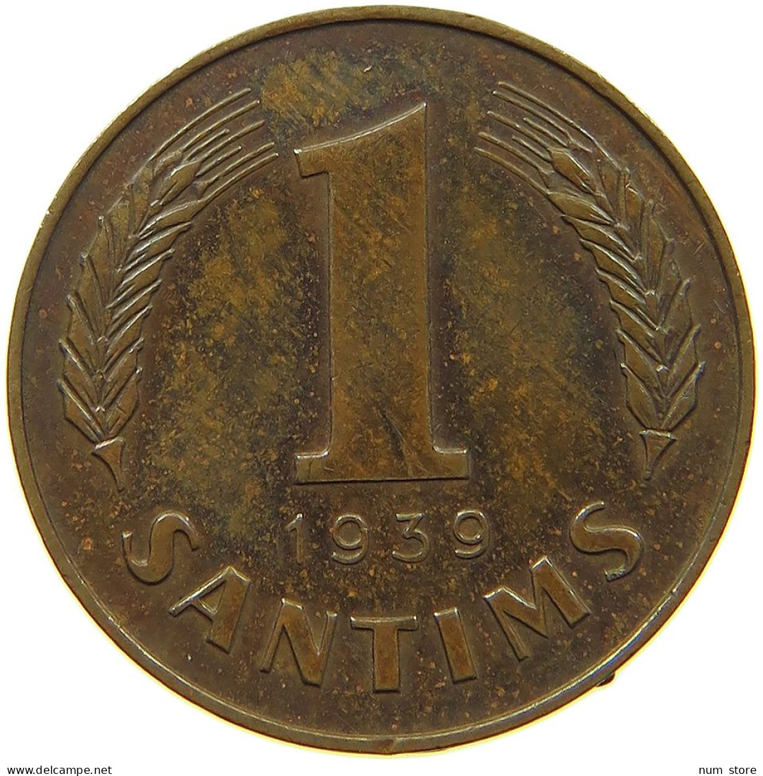 LATVIA SANTIMS 1939  #a085 0999 - Lettonie