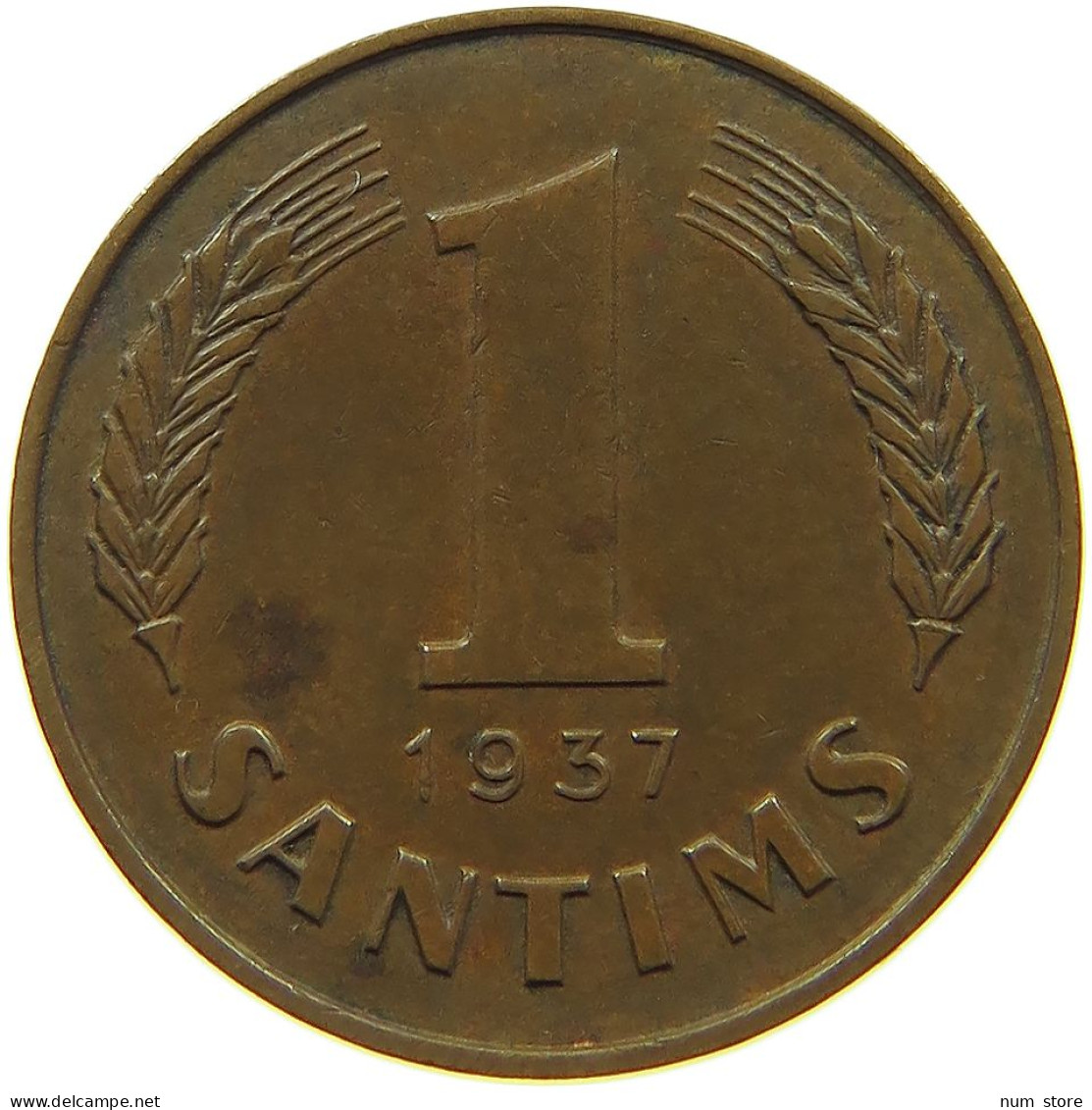 LATVIA SANTIMS 1937  #a085 1001 - Letland