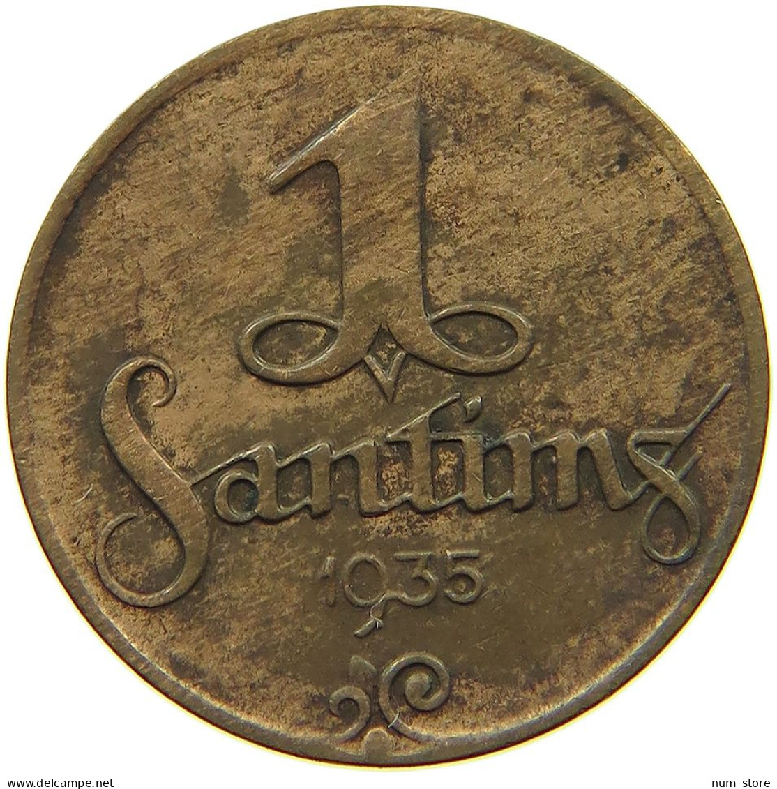 LATVIA SANTIMS 1935  #a094 0249 - Latvia