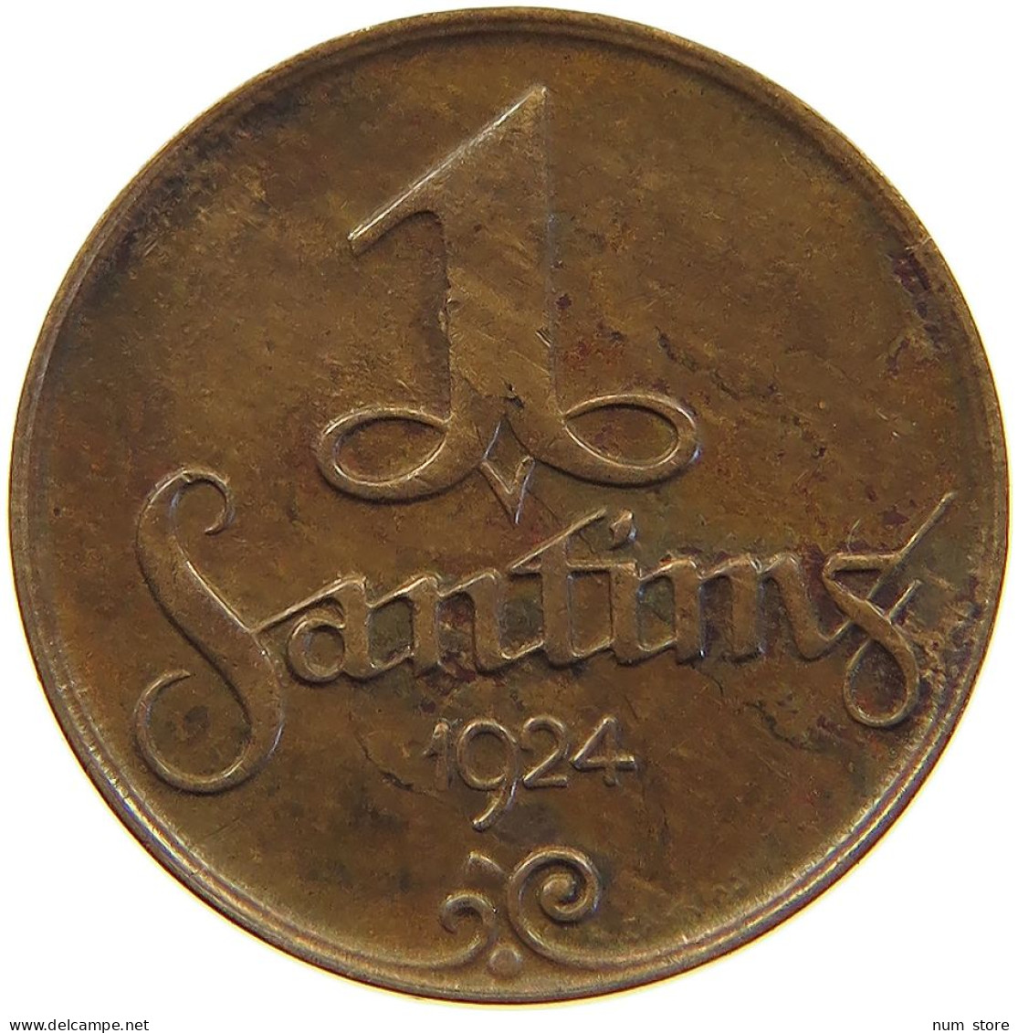 LATVIA SANTIMS 1924  #a054 0451 - Lettonie