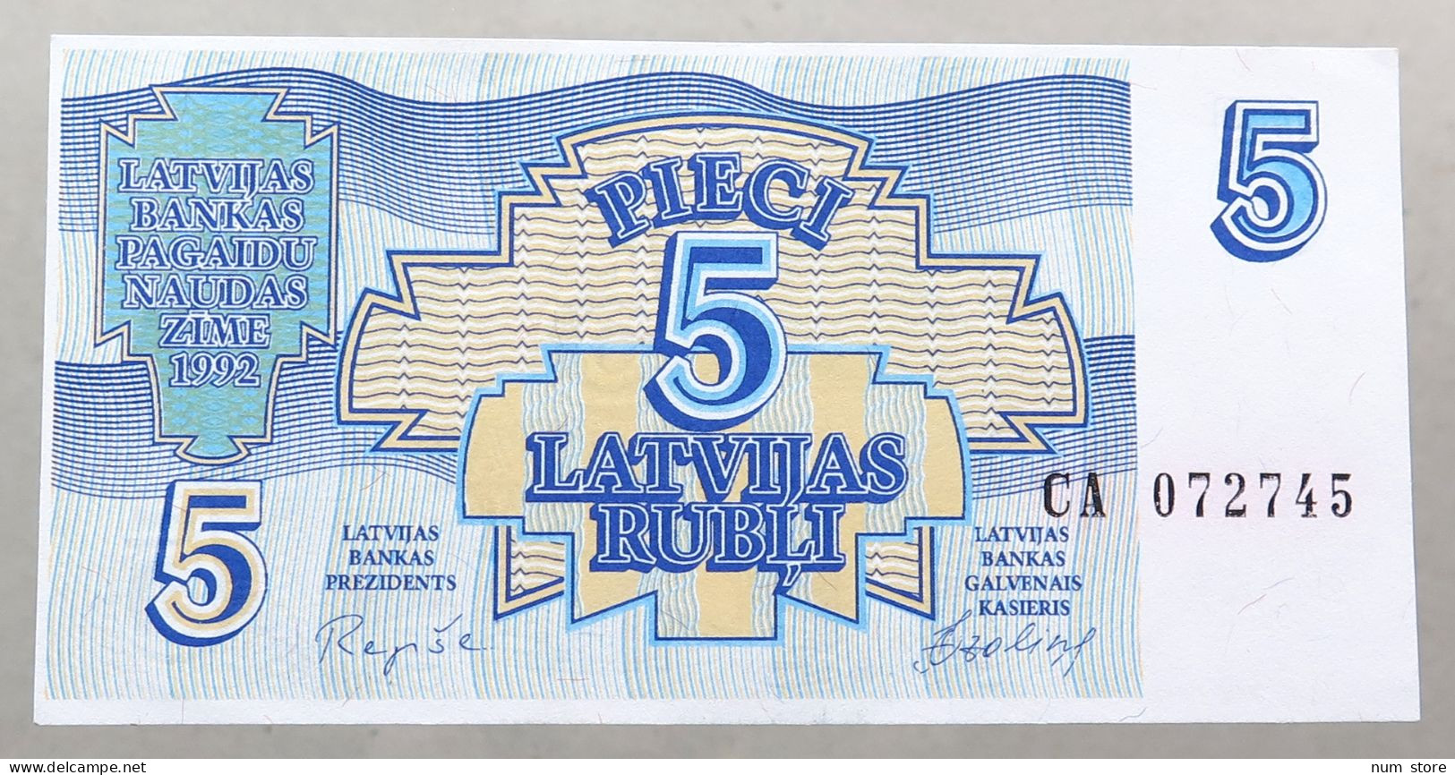 LATVIA 5 RUBLI 1992  #alb050 0839 - Lettonie