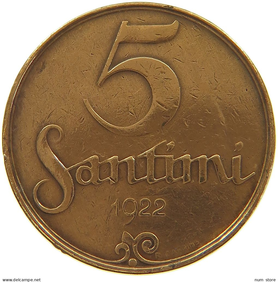 LATVIA 5 SANTIMI 1922  #a062 0641 - Latvia
