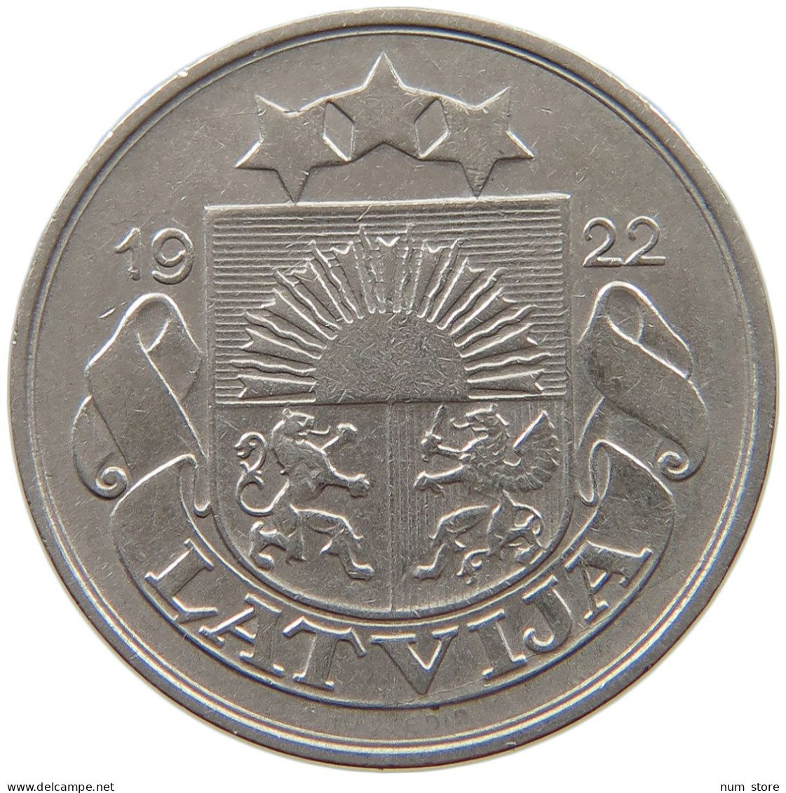 LATVIA 20 SANTIMU 1922  #s067 0747 - Latvia