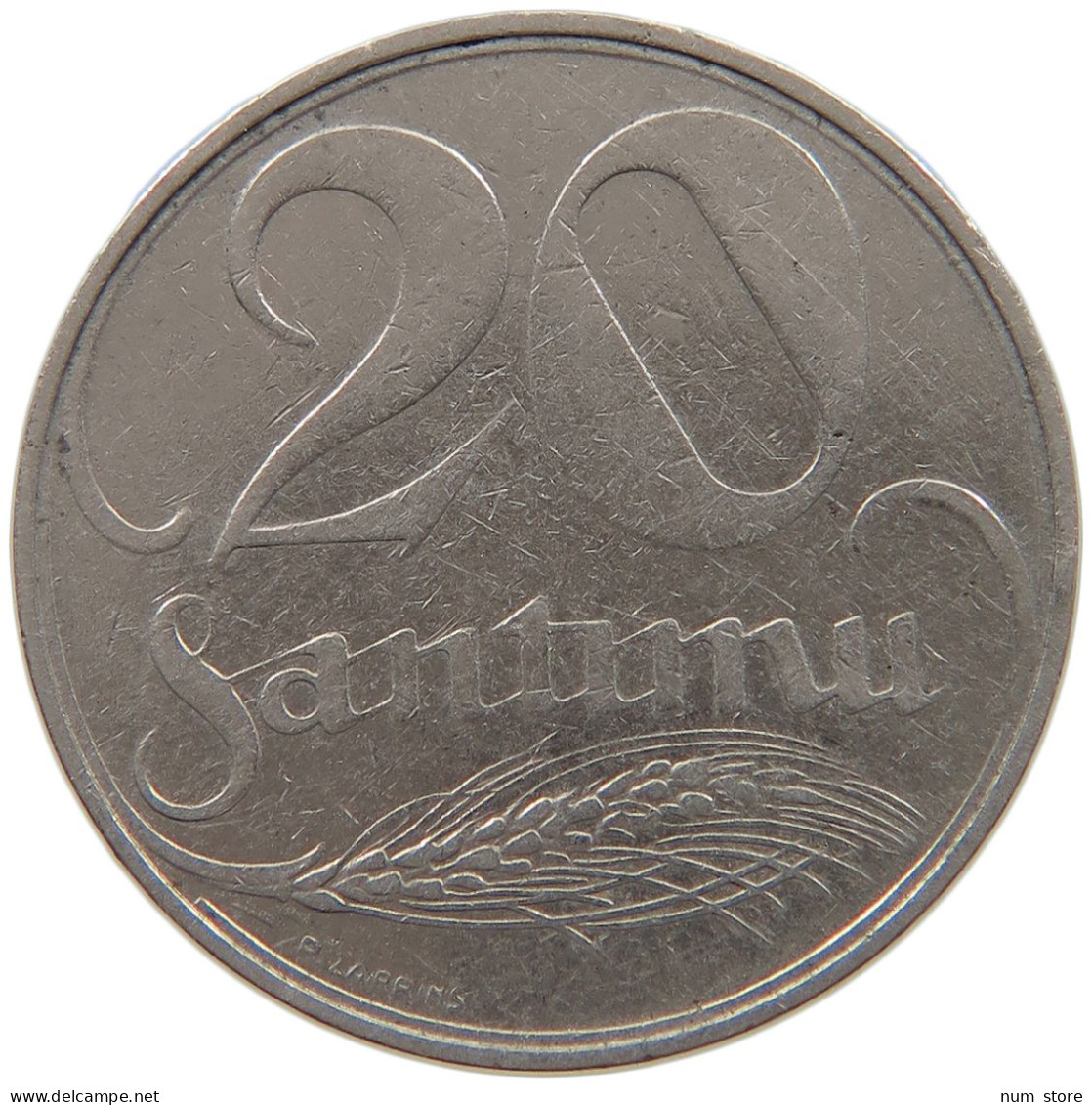 LATVIA 20 SANTIMU 1922  #a080 0259 - Lettonie