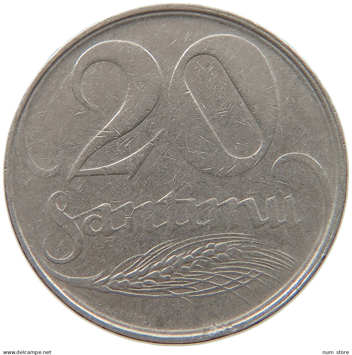 LATVIA 20 SANTIMU 1922  #s008 0361 - Lettonie