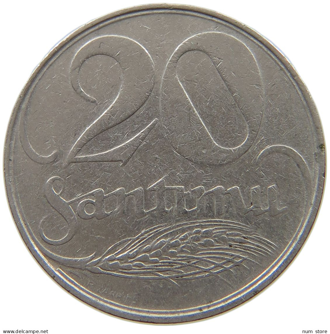 LATVIA 20 SANTIMU 1922  #a069 0699 - Latvia