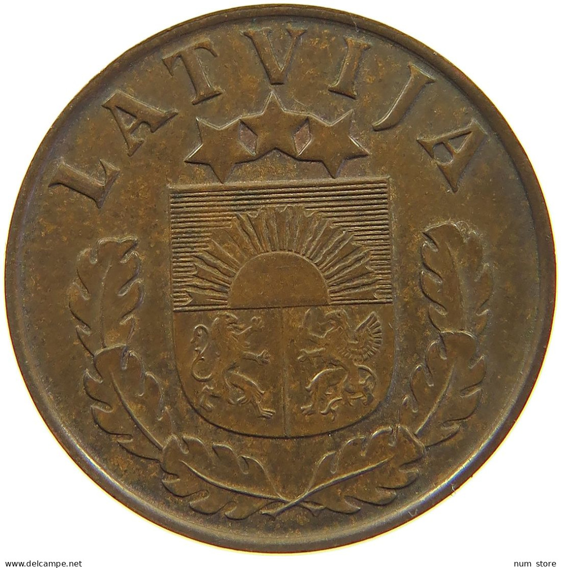 LATVIA 2 SANTIMI 1939  #c016 0573 - Lettonia