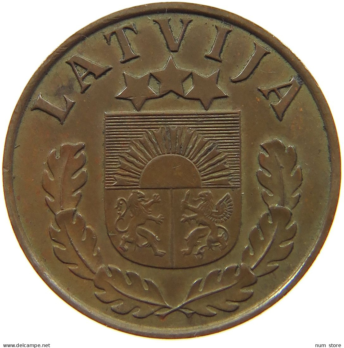 LATVIA 2 SANTIMI 1939  #t142 0259 - Latvia