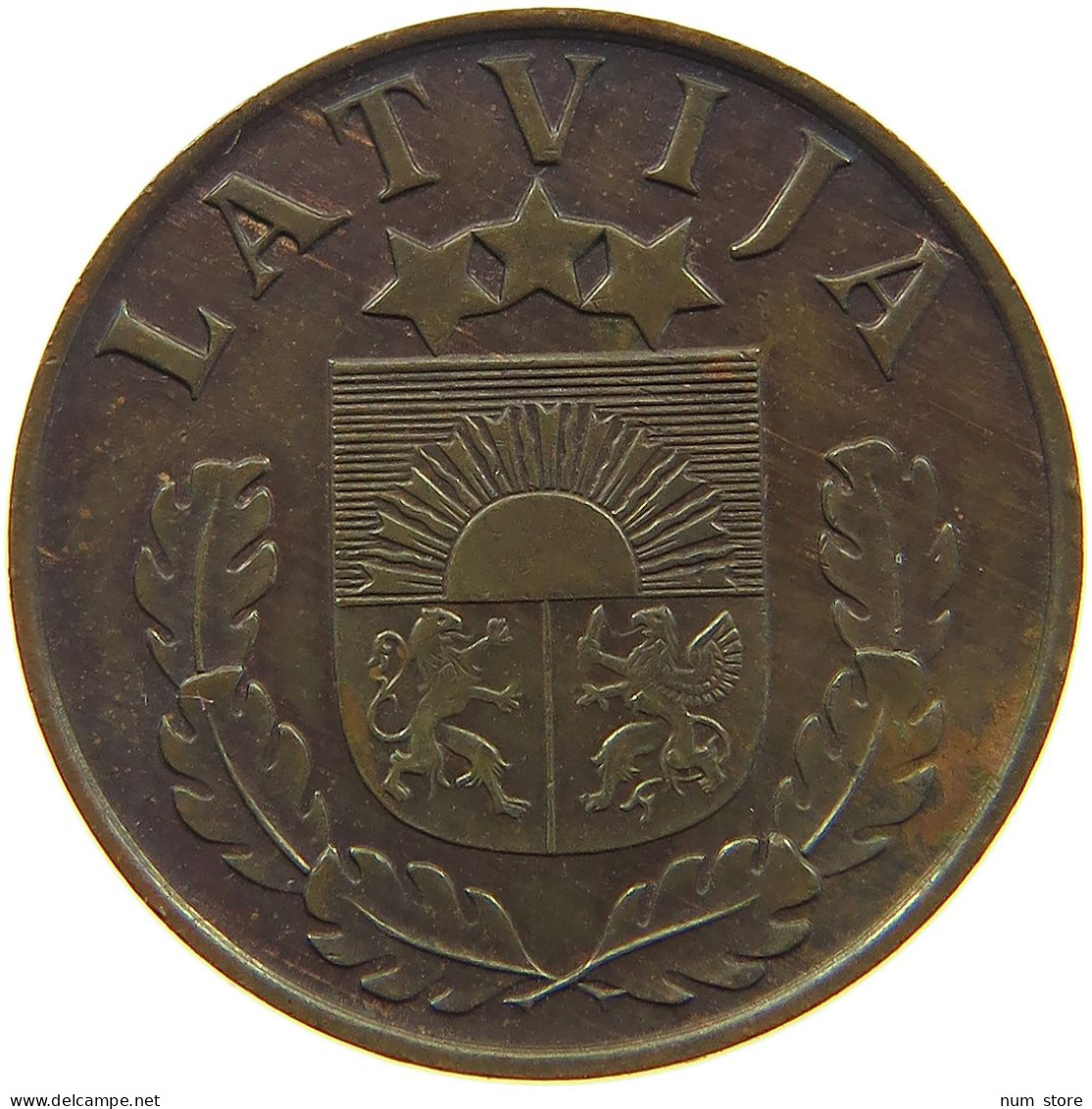LATVIA 2 SANTIMI 1939  #a095 0653 - Lettonie