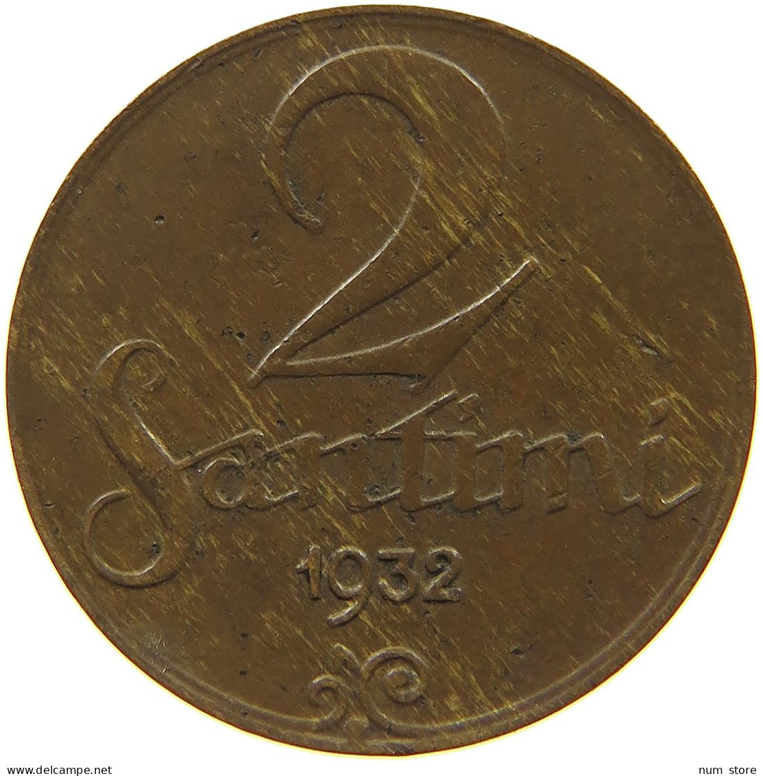 LATVIA 2 SANTIMI 1932  #c011 0205 - Letland