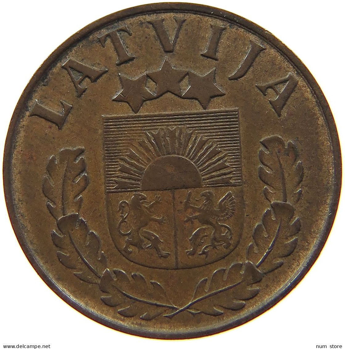 LATVIA 2 SANTIMI 1939  #a032 0319 - Lettonia