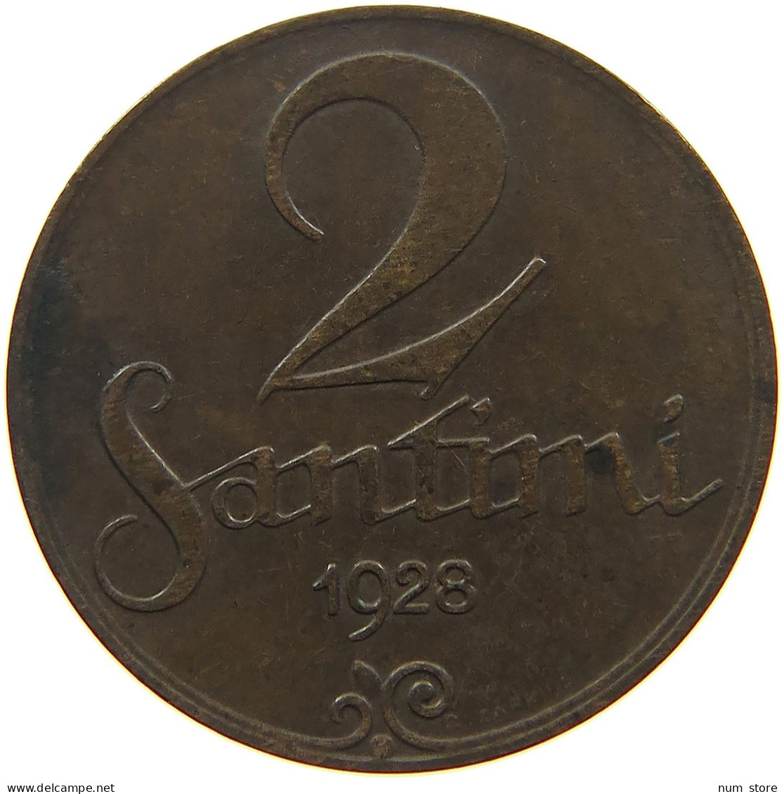 LATVIA 2 SANTIMI 1928  #a085 0699 - Letland