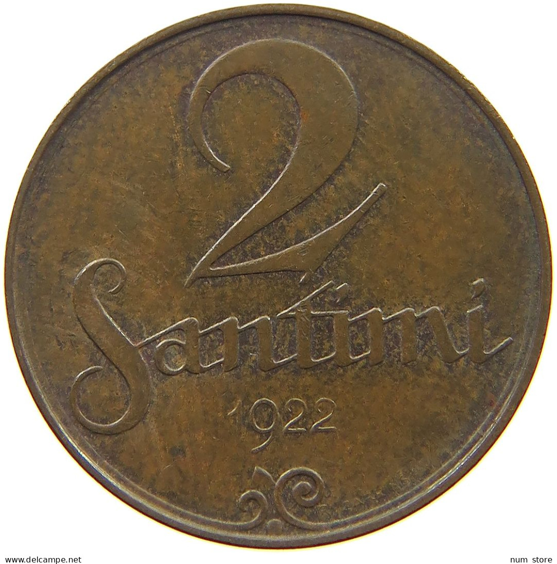 LATVIA 2 SANTIMI 1922  #c083 0407 - Lettonie