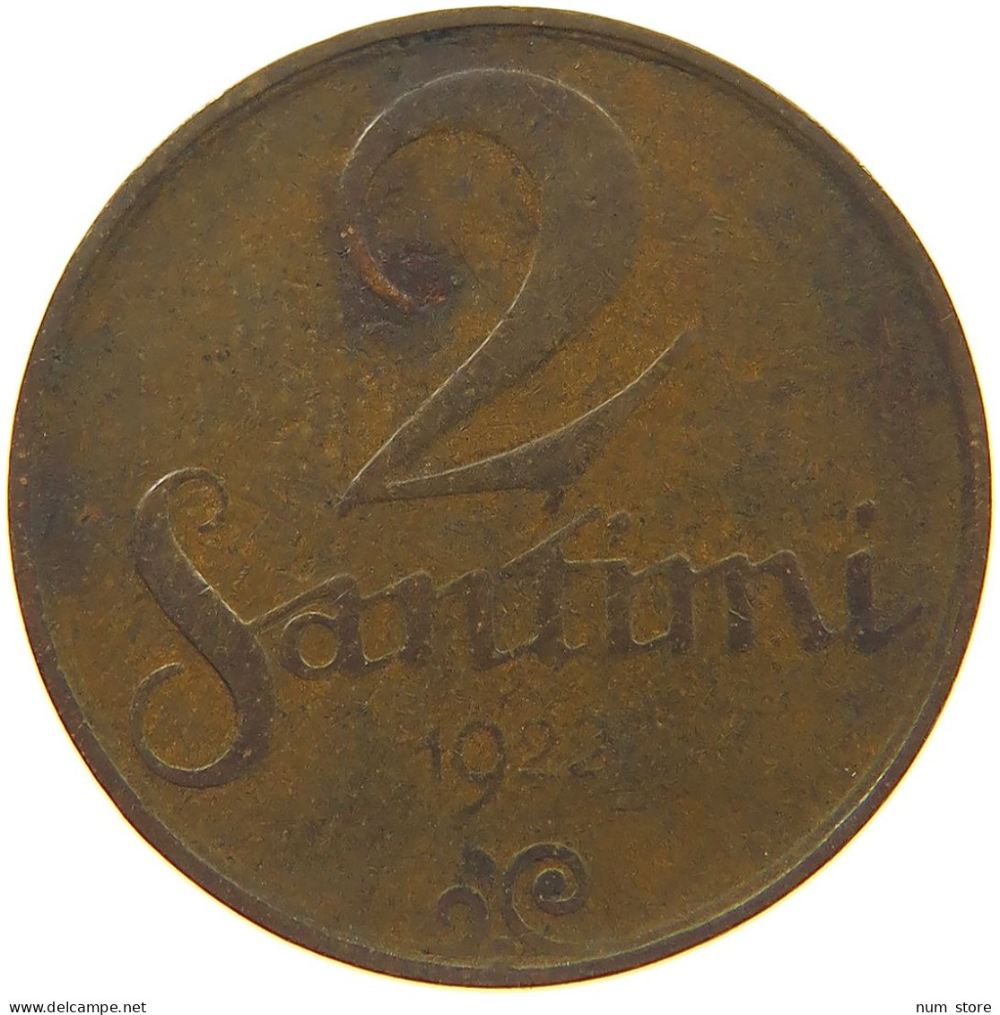 LATVIA 2 SANTIMI 1922  #c016 0581 - Lettonia