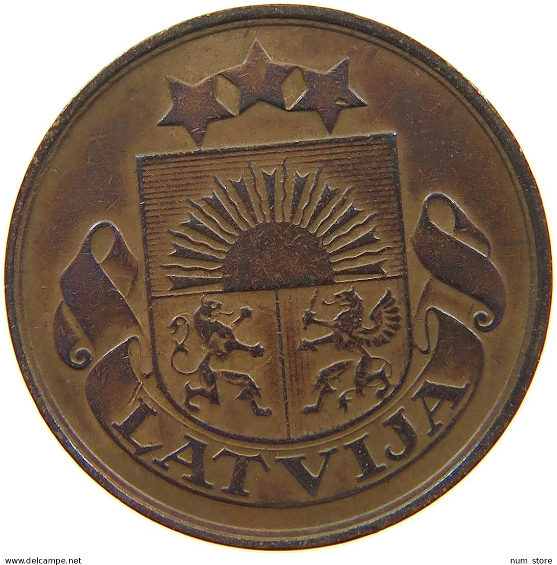 LATVIA 2 SANTIMI 1922  #a085 0713 - Letland