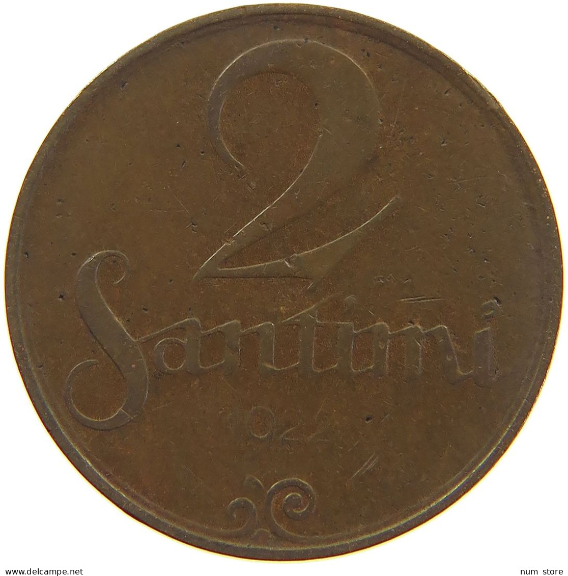 LATVIA 2 SANTIMI 1922  #a066 0763 - Latvia