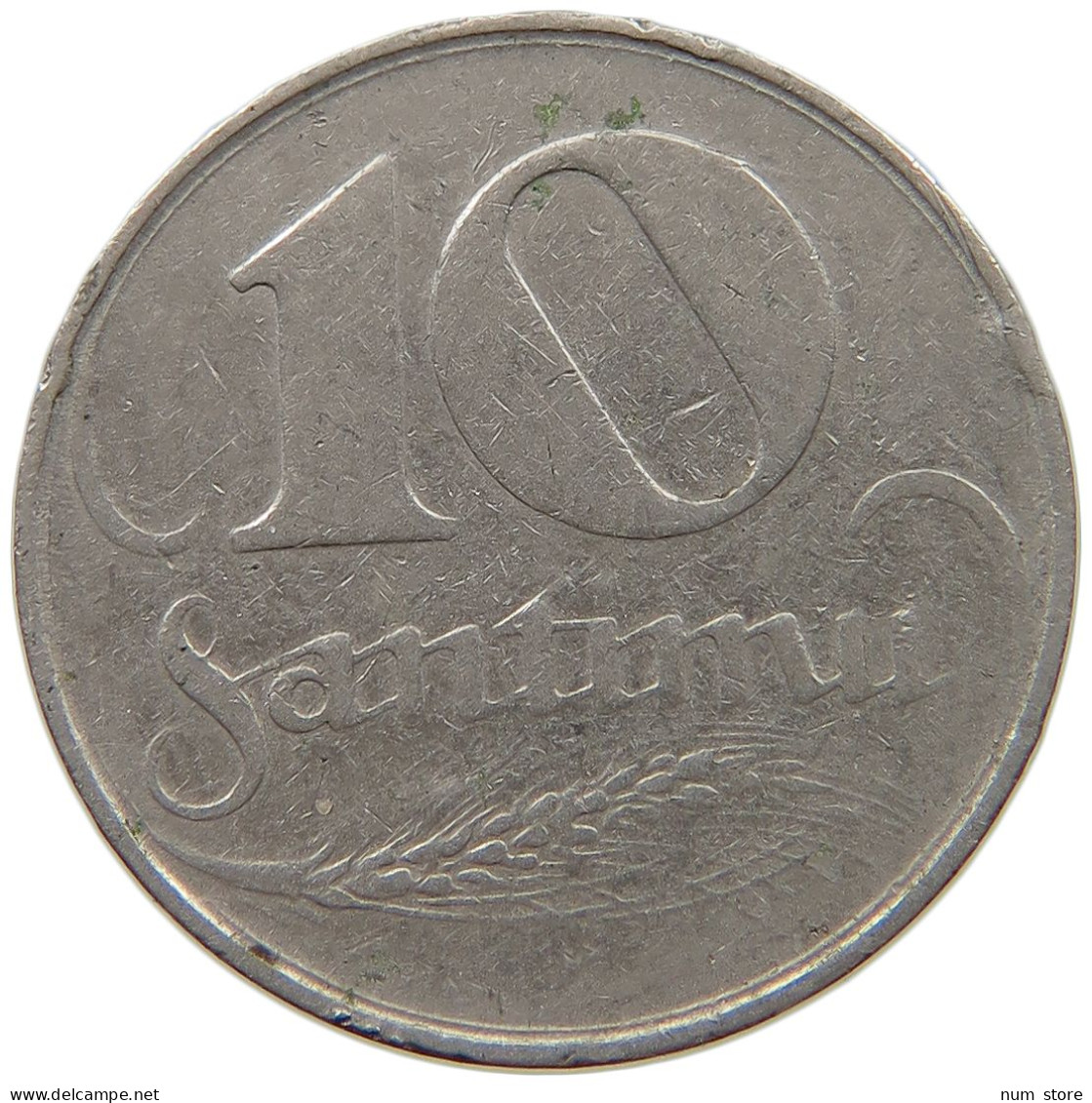 LATVIA 10 SANTIMU 1922  #s040 0575 - Latvia