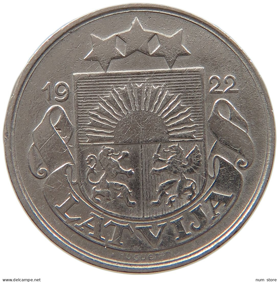 LATVIA 10 SANTIMU 1922  #s022 0061 - Letland