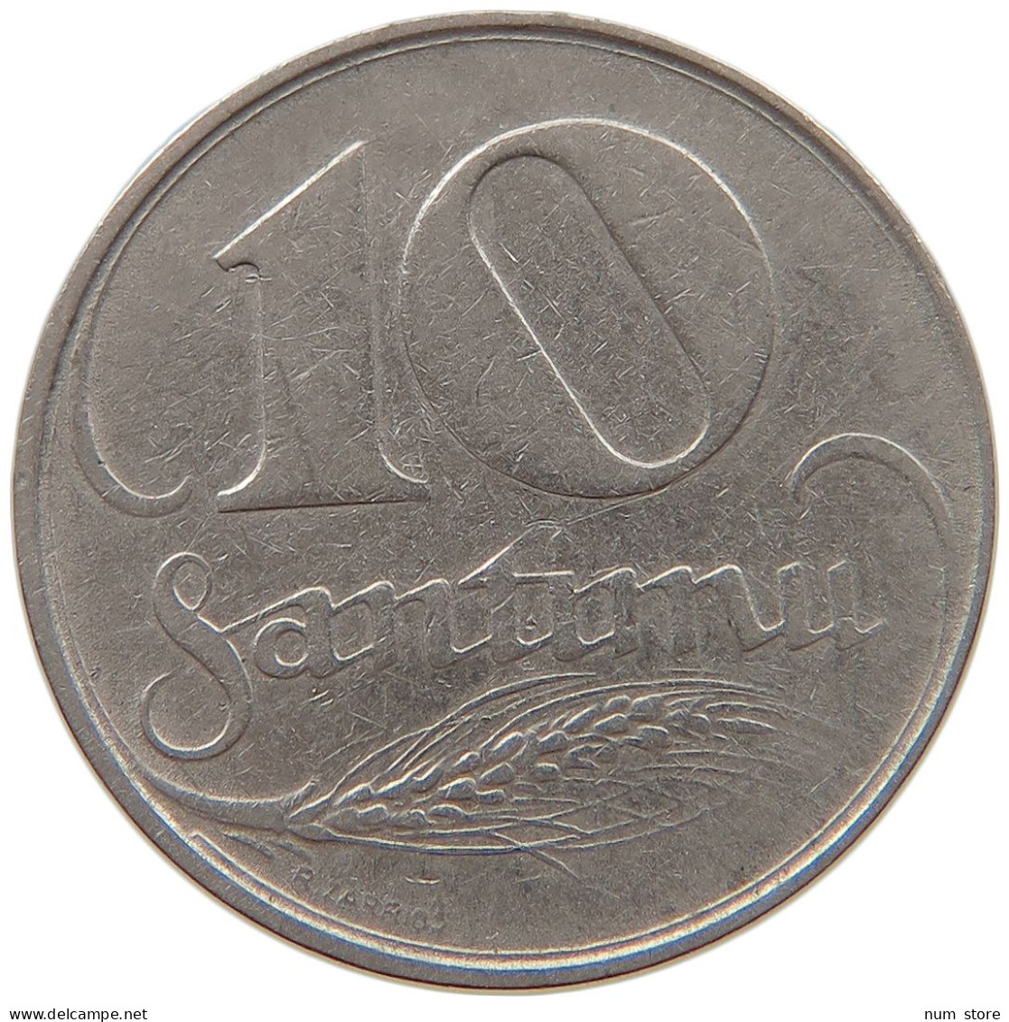 LATVIA 10 SANTIMU 1922  #s014 0169 - Lettonia