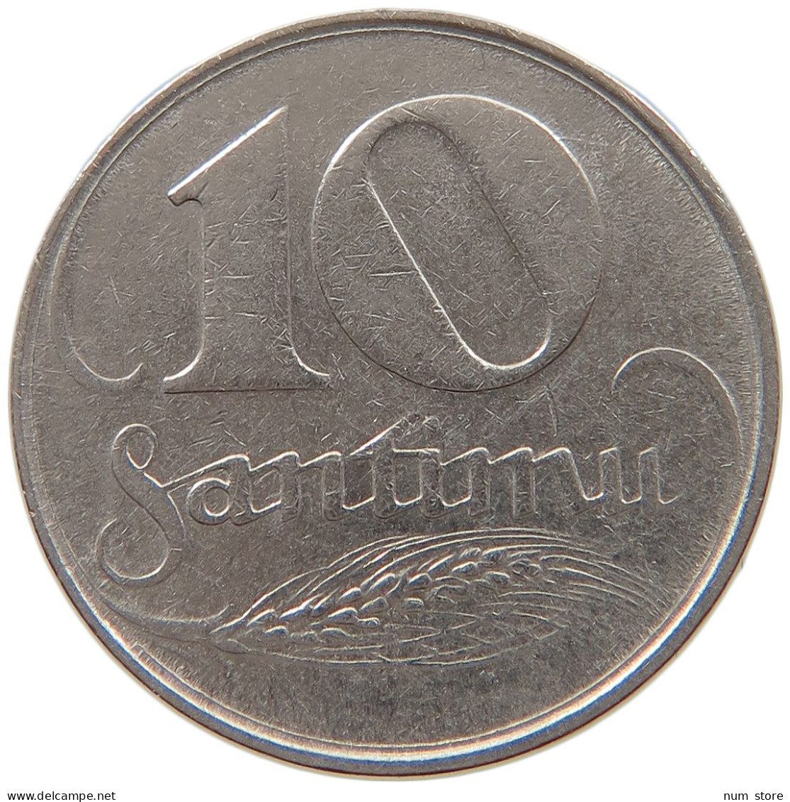 LATVIA 10 SANTIMU 1922  #c066 0035 - Latvia