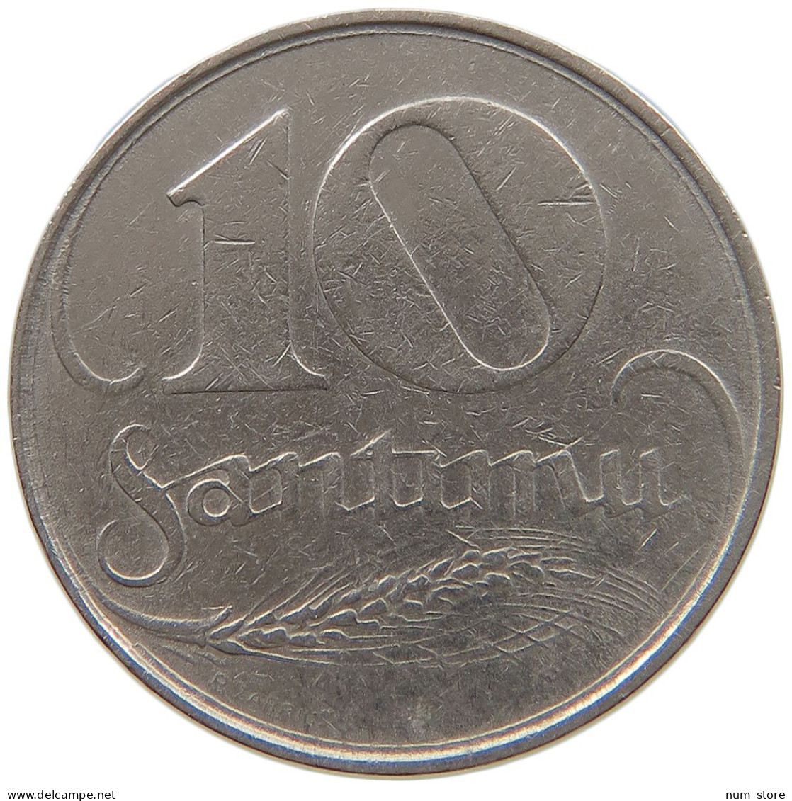 LATVIA 10 SANTIMU 1922  #a050 0189 - Letland