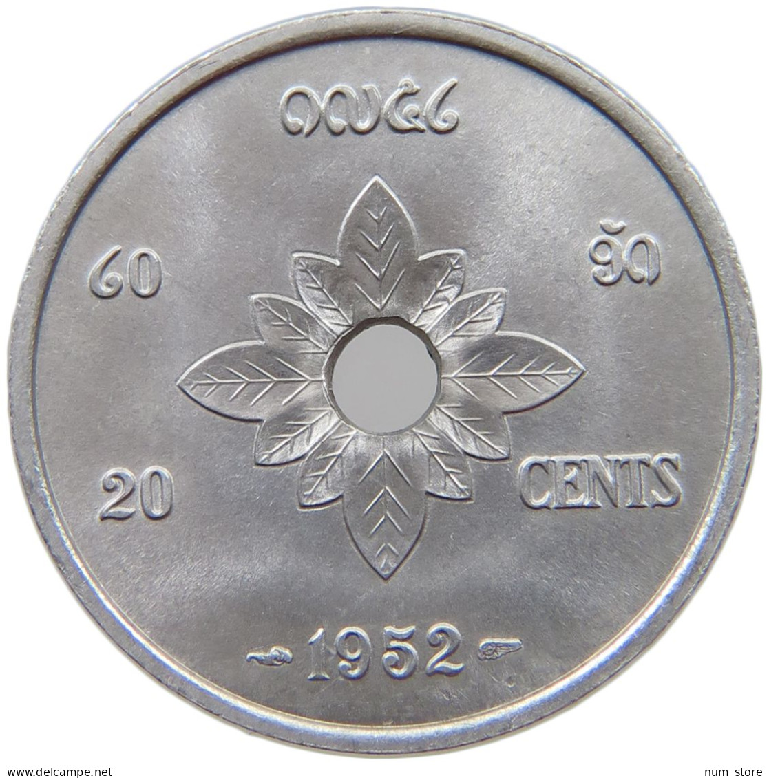 LAOS 20 CENTS 1952  #s064 0221 - Laos