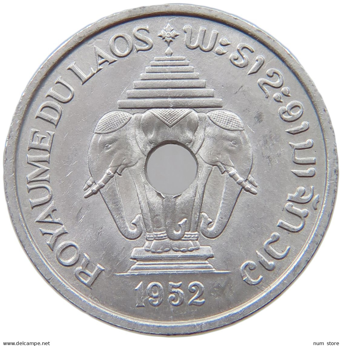 LAOS 20 CENTS 1952  #a022 0139 - Laos