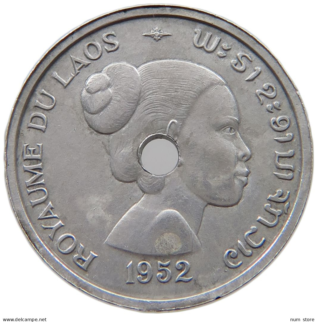 LAOS 10 CENTS 1952  #a021 0819 - Laos