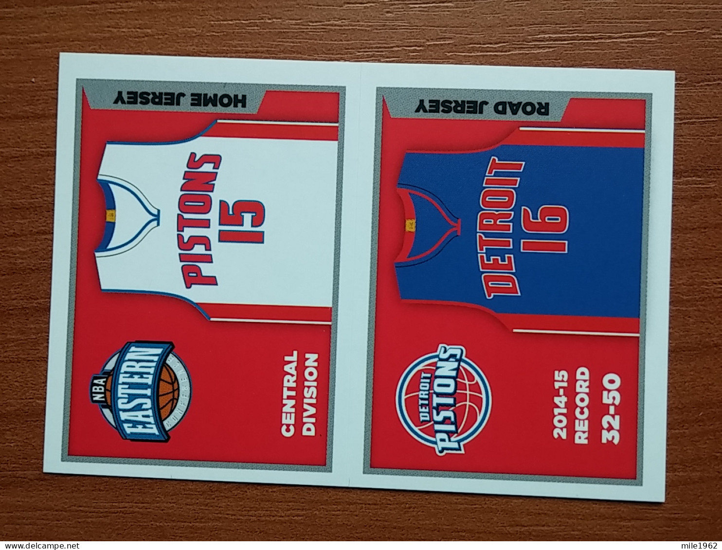 ST 19 - NBA SEASONS 2015-16, Sticker, Autocollant, PANINI, No 105 Home Jersey Detroit Pistons - Libri