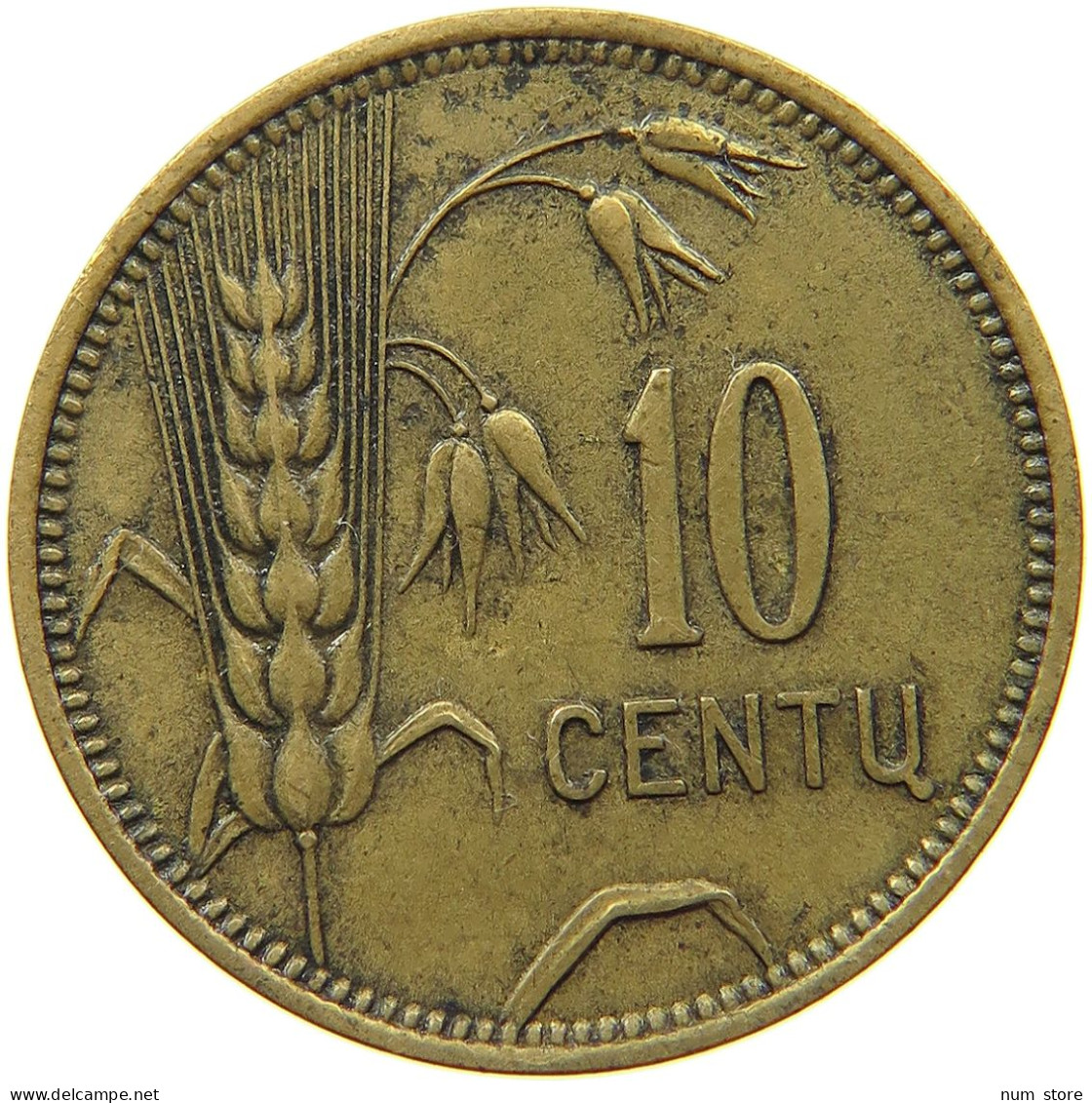 LITHUANIA 10 CENTU 1925  #s073 0759 - Lithuania