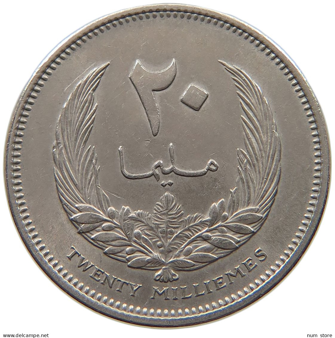 LIBYA 20 MILLIEMES 1965  #a049 0643 - Libië