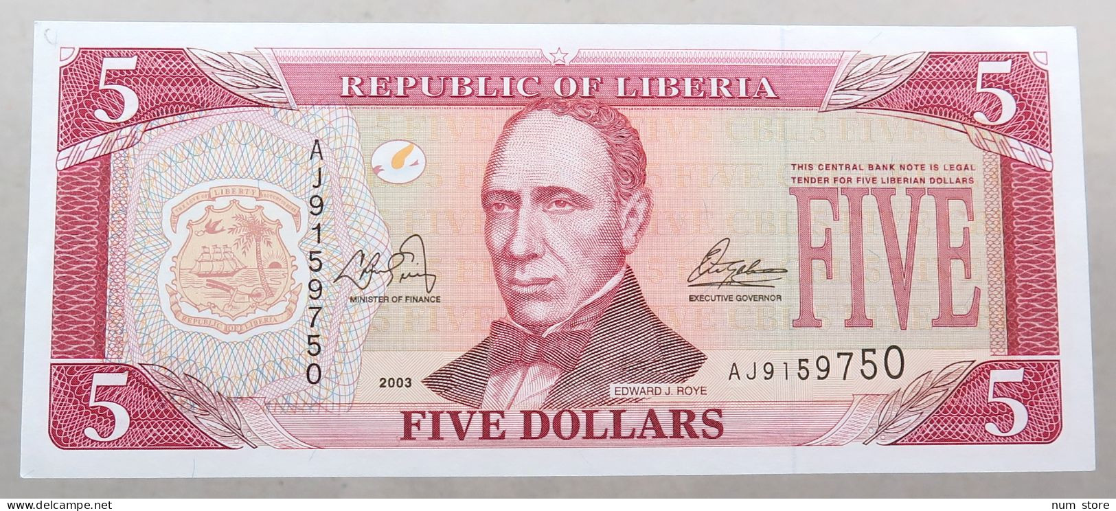 LIBERIA 5 DOLLARS 2003  #alb049 1545 - Liberia