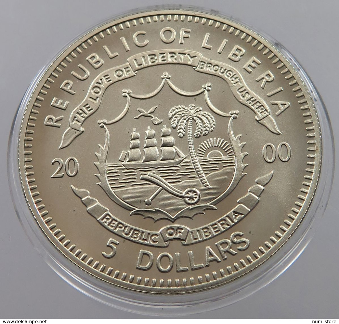 LIBERIA 5 DOLLARS 2000  #alb056 0029 - Liberia