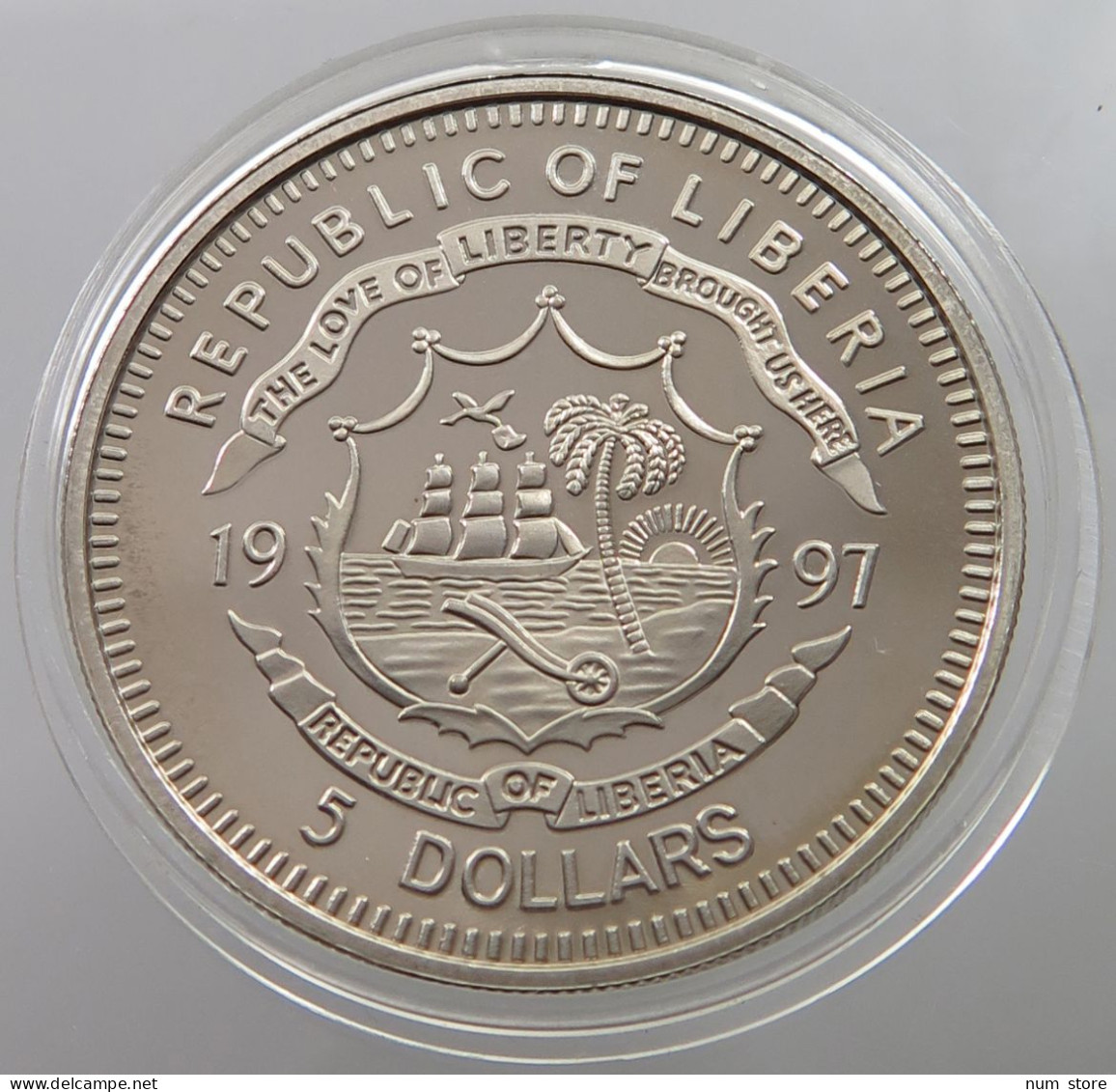 LIBERIA 5 DOLLARS 1997 DIANA #alb023 0051 - Liberia