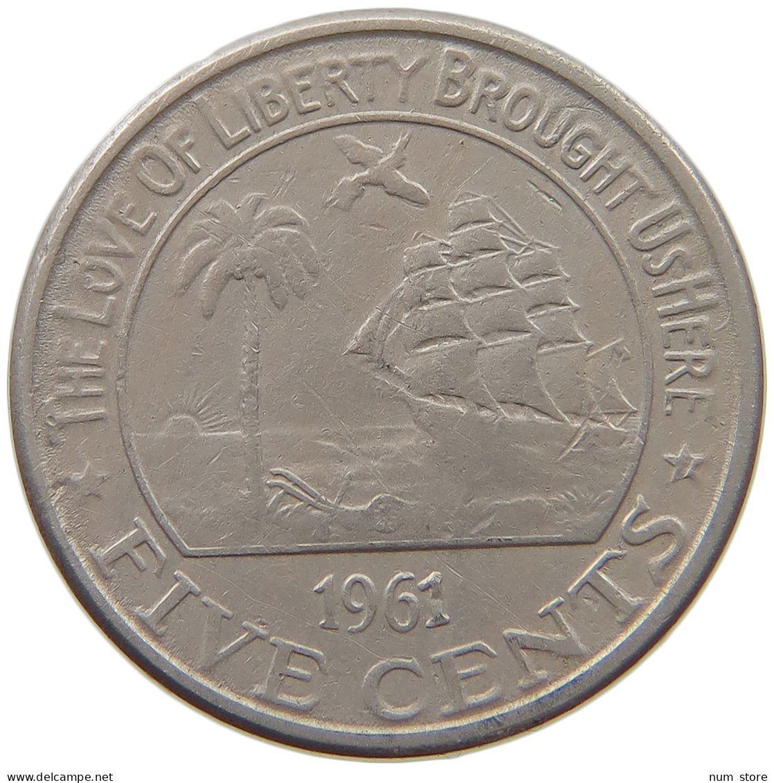 LIBERIA 5 CENTS 1961  #c071 0239 - Liberia
