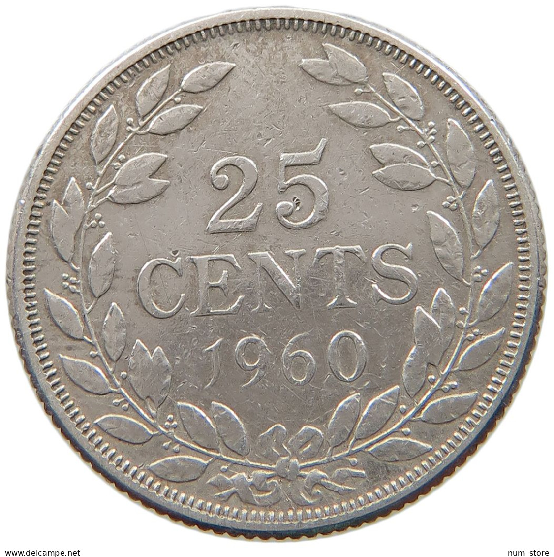 LIBERIA 25 CENTS 1960  #a032 0857 - Liberia