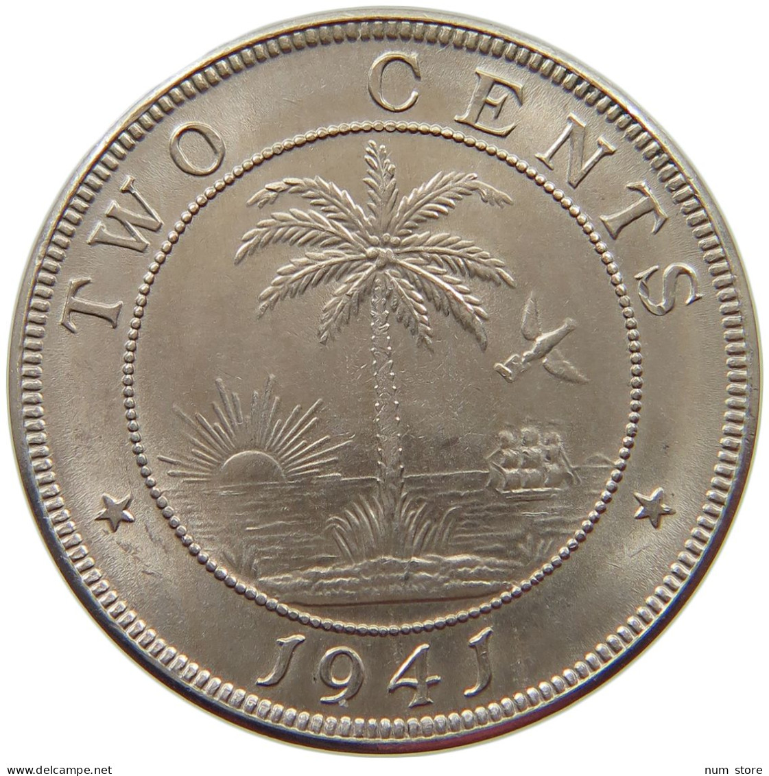 LIBERIA 2 CENTS 1941  #t149 0445 - Liberia