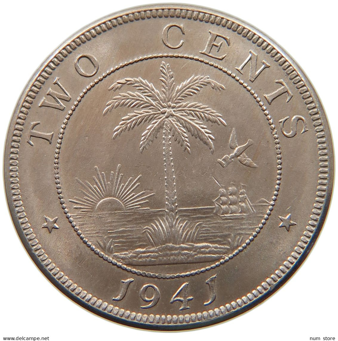 LIBERIA 2 CENTS 1941  #t085 0119 - Liberia