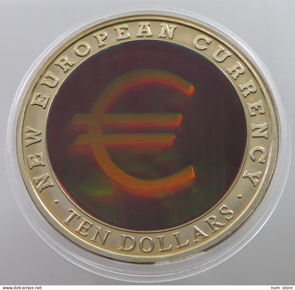 LIBERIA 10 DOLLARS 2003 HOLOGRAM EURO #alb023 0009 - Liberia