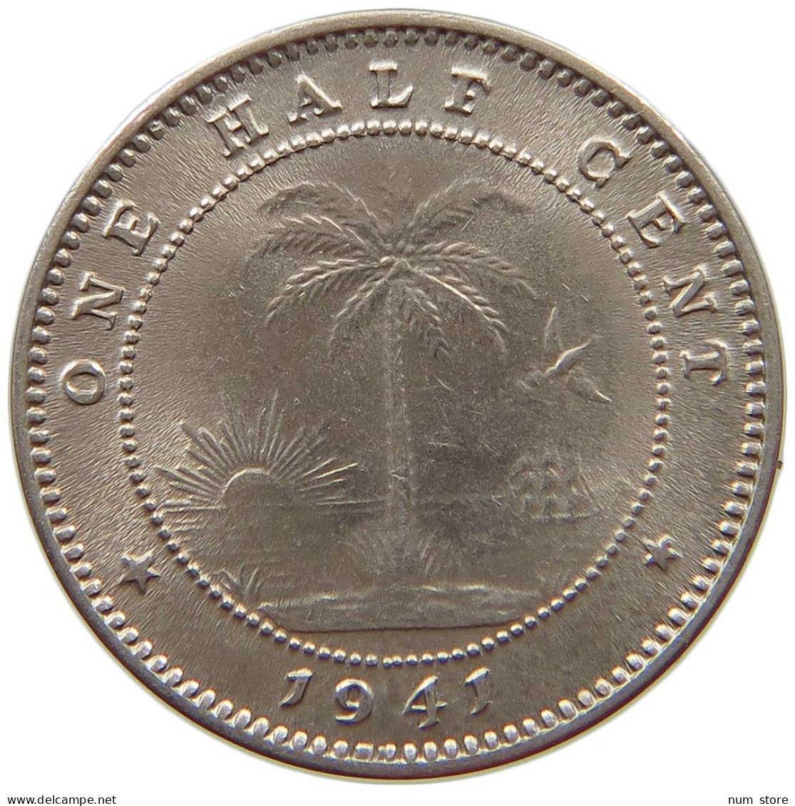 LIBERIA 1/2 CENT 1941  #t149 0491 - Liberia