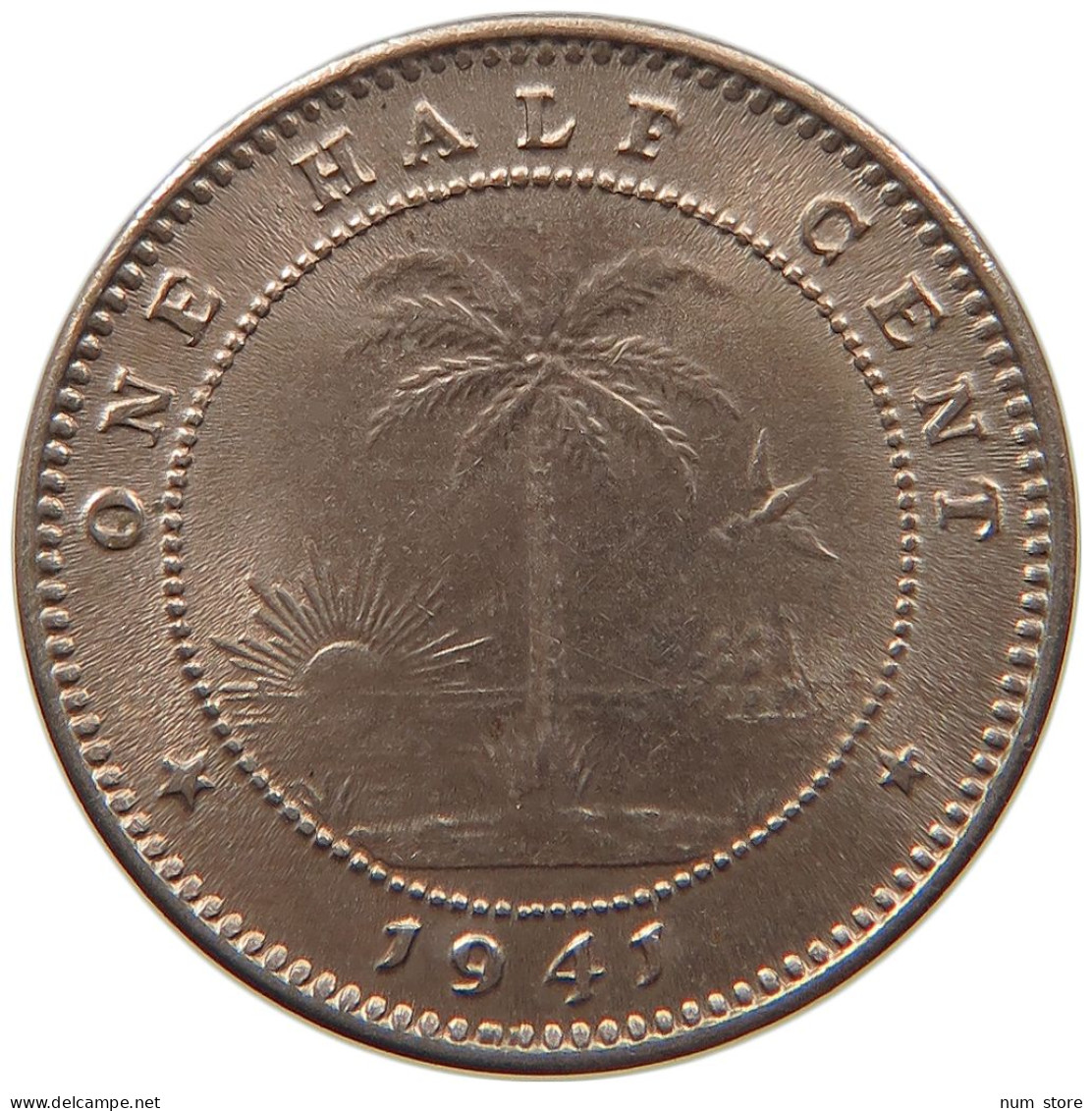 LIBERIA 1/2 CENT 1941  #s022 0079 - Liberia