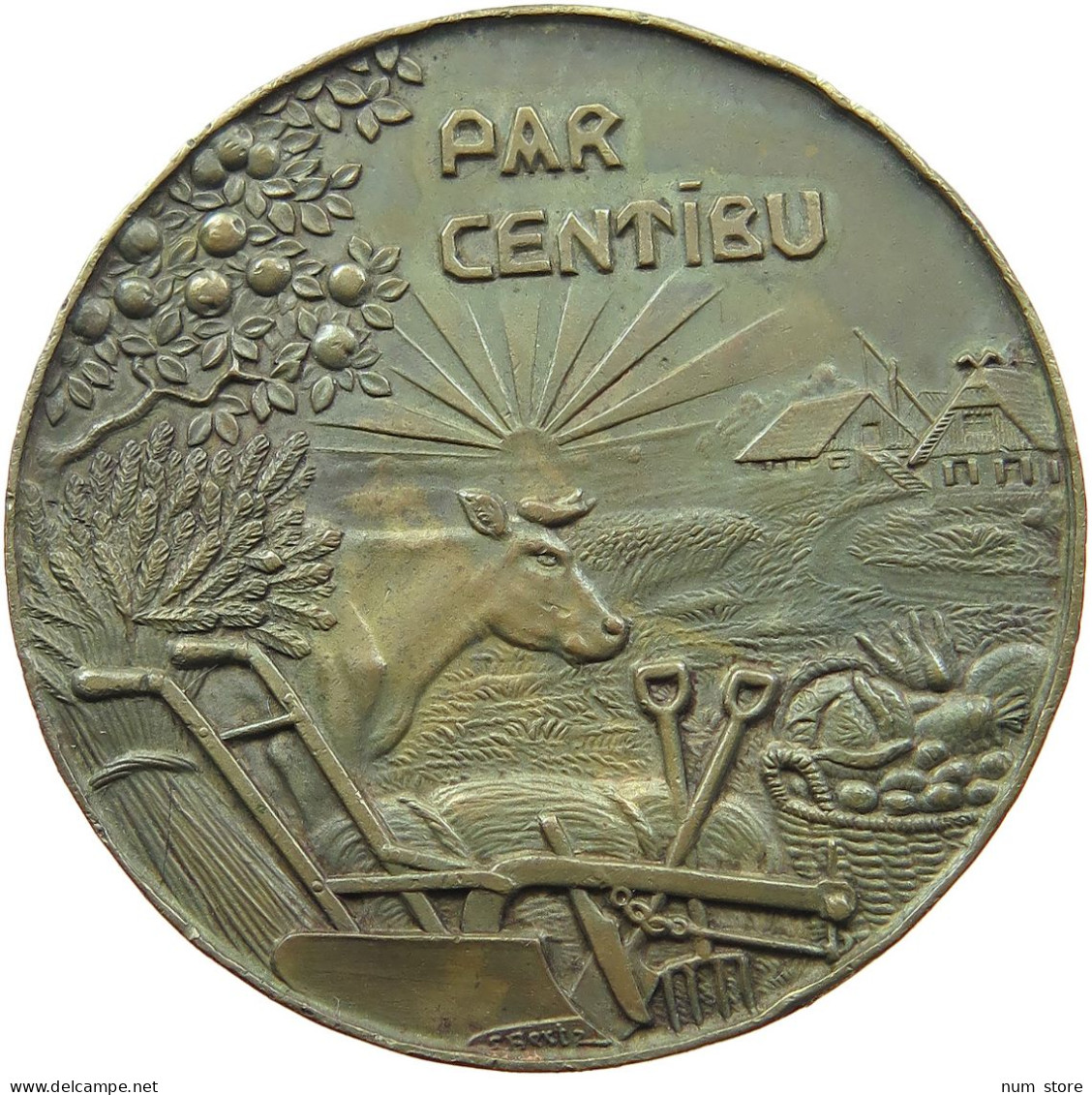 LATVIA Medaille 1930 Bertz, Landwirtschaftmedaille, Zemkopibas Ministrija #sm09 0055 - Latvia