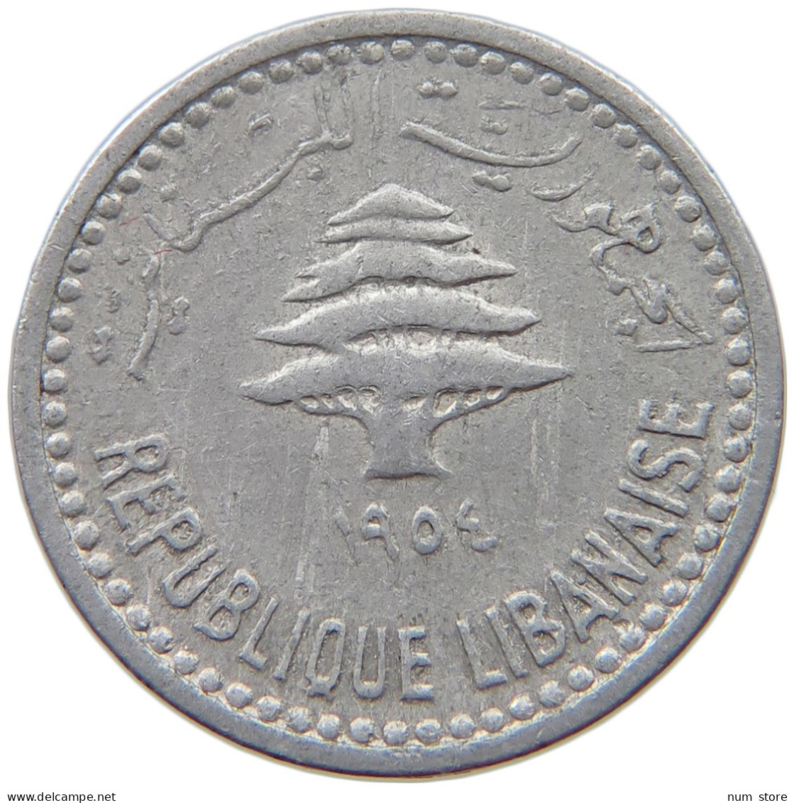 LEBANON 5 PIASTRES 1954  #s053 0121 - Lebanon